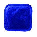 Custom Imprinted Plush Square Gel Bead Hot/Cold Pack - Blue