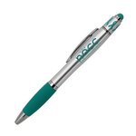 Custom Imprinted Ribbon Spin Top Pen with Stylus -  