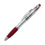 Custom Imprinted Ribbon Spin Top Pen with Stylus -  