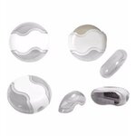 Custom Imprinted Round Pencil Sharpener Eraser Combo, Full Color - Clear