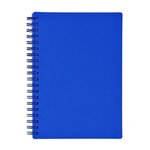 Custom Imprinted Rubber Spiral Notebook - Blue