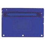 Custom Imprinted Transparent Vinyl Zippered Pack, Full Color - Blue