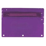 Custom Imprinted Transparent Vinyl Zippered Pack, Full Color - Purple