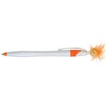 Custom Imprinted Wild Smilez Pen - Light Tone - Orange