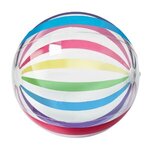 Custom Printed 16" Striped Beach Ball - Translucent Multi-colors