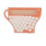 Custom Printed Coffee Cup Mints & Picks - Frost-translucent Orange