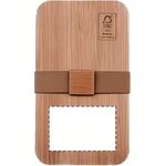 Custom Printed Double Decker Lunch Box - Gray/bamboo