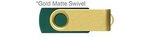 Custom Printed iClick 3.0 USB 128GB - Forest Green w/ Gold Swiv