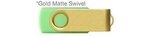 Custom Printed iClick 3.0 USB 128GB - Lgt Green w/ Gold Swivel