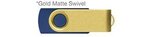 Custom Printed iClick 3.0 USB 128GB - Navy w/ Gold Swivel