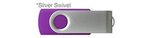 Custom Printed iClick 3.0 USB 128GB - Purple w/ Silver Swivel