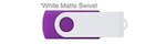 Custom Printed iClick 3.0 USB 128GB - Purple w/ White Swivel