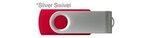 Custom Printed iClick 3.0 USB 128GB - Red w/ Silver Swivel