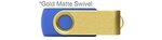 Custom Printed iClick 3.0 USB 128GB - Reflex Blue w/ Gold Swive