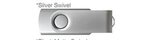 Custom Printed iClick 3.0 USB 128GB - Silver w/ Silver Swivel