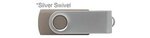 Custom Printed iClick 3.0 USB 128GB - Warm Grey w/ Silver Swive