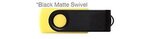 Custom Printed iClick 3.0 USB 128GB - Yellow w/ Black Swivel