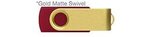 Custom Printed iClick USB 128GB - Burgundy w/ Gold Swivel