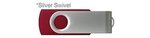 Custom Printed iClick USB 128GB - Burgundy w/ Silver Swivel