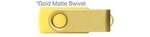 Custom Printed iClick USB 128GB - Yellow w/ Gold Swivel