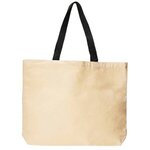 Custom Printed Natural Cotton Canvas Tote Bag Full Color - White-black