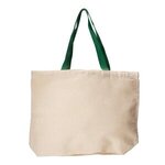 Custom Printed Natural Cotton Canvas Tote Bag Full Color - White-blue