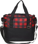 Custom Printed Plaid Insulated Cooler Bag - Medium Red