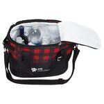 Custom Printed Plaid Insulated Cooler Bag -  