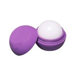 Custom Printed Round Scented Lip Balm - Purple