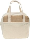 Custom Printed Savanna Jute & Recycled Cotton Cooler Bag - Medium Natural