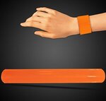 Custom Printed Slap Bracelet 8 3/4 inch - Orange