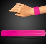 Custom Printed Slap Bracelet 8 3/4 inch - Pink