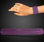 Custom Printed Slap Bracelet 8 3/4 inch - Purple