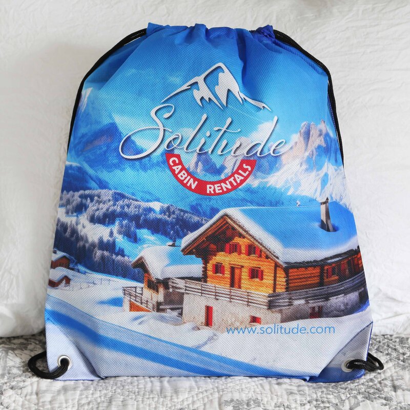 Main Product Image for Custom Printed Sublimated Non-Woven Drawstring Backpack