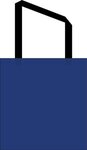 Custom Printed Sublimated Non-Woven Grocery Tote Bag - Navy Blue