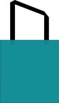 Custom Printed Sublimated Non-Woven Grocery Tote Bag - Teal