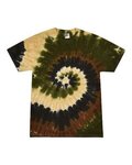 Custom Printed Tie-Dyed T-Shirt - Camo Swirl