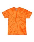 Custom Printed Tie-Dyed T-Shirt - Spider Orange