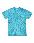 Custom Printed Tie-Dyed T-Shirt - Spider Turquoise