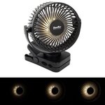 Custom Printed Zephyr Clip Fan w/ Power Bank, Light & Remote -  