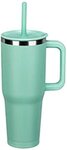 Custom SENSO(R) Summit Insulated Stainless Mug w/ Straw 40 oz - Bright Light Blue