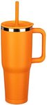 Custom SENSO(R) Summit Insulated Stainless Mug w/ Straw 40 oz - Orange