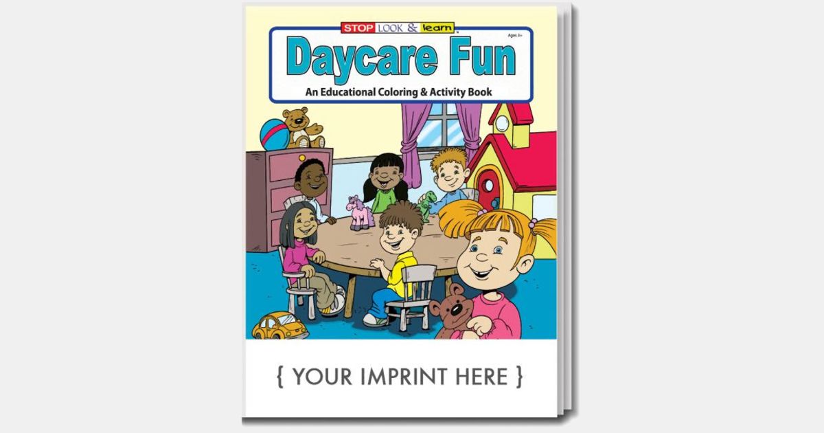 Daycare Fun Coloring and Activity Book with your logo ...