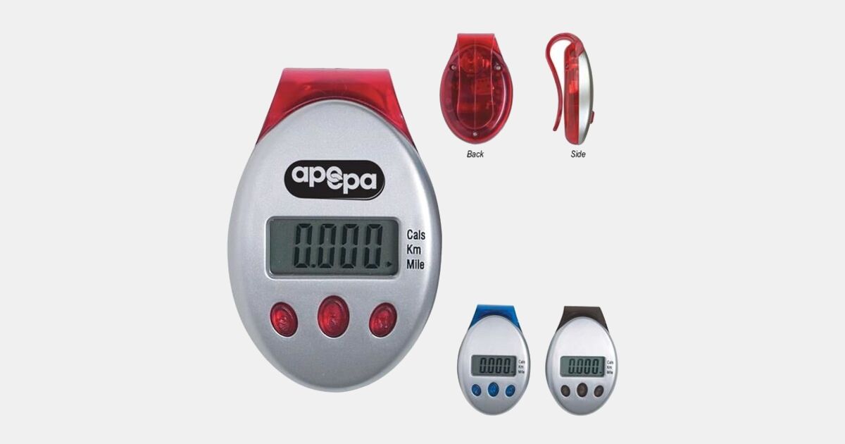 Deluxe MultiFunction Pedometer with your logo