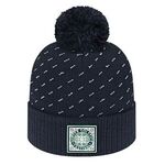 Buy Custom Embroidered Diagonal Dash Knit Cap with Ribbed Cuff