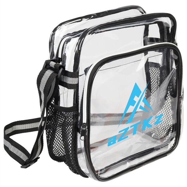 Main Product Image for Custom Printed Diamond Clear TPU Messenger Bag