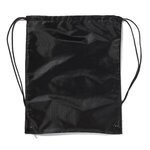 Drawstring Cinch up Backpack - Full Color - Black