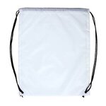 Drawstring Cinch up Backpack - Full Color - White