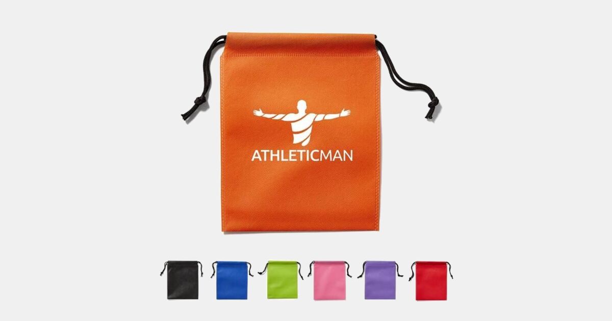 Non Woven Drawstring Pouch with your logo | ImprintLogo.com