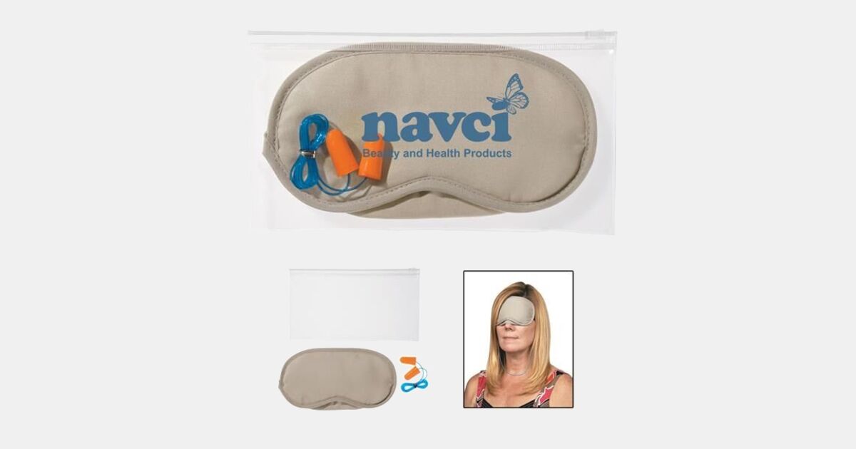 Ear Plugs And Eye Mask Set with your logo | ImprintLogo.com